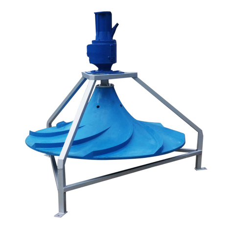 Mixer hiperboloid air limbah vertikal